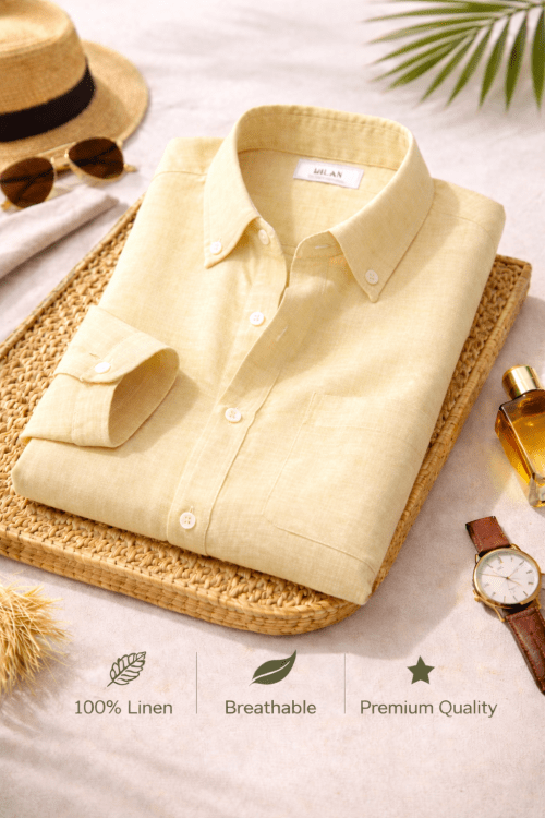 Beige Premium Linen Shirt